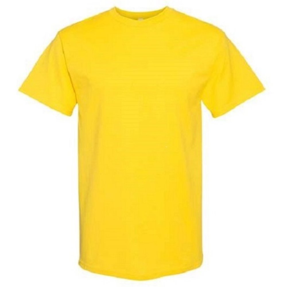 🆕 ALSTYLE ADULT ULTRA COTTON ROUND-NECK SHORT SLEEVE T-SHIRT - YELLOW - MEN